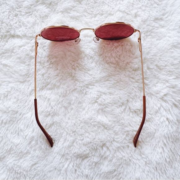 Harper Rose Gold Round Lens Sunglasses - Picture 6 of 10